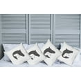 thumbnail image 2 of Ambesonne Black White Throw Pillow Cover 4 Pack, Dog Horse Friend, 18", Black White, 2 of 7