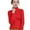 Red, variant on Bibifish Women Sweaters Winter Warm Long Sleeve High Neck Basic Pullover Sweaters Solid Color Casual Workout Knitted Tops For Ladies