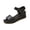 Black#women's supportive sandals, variant on Boho Wedge Sandals for Women Summer Casual Open Toe Platform Comfortable Thick-Soled Sandals Lightweight and Breathable Shoes White,36