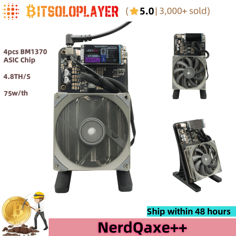 4.8TH/s Bitaxe NerdQaxe++ Bitcoin Lottery Miner with 4Pcs BM1370 ASIC ...