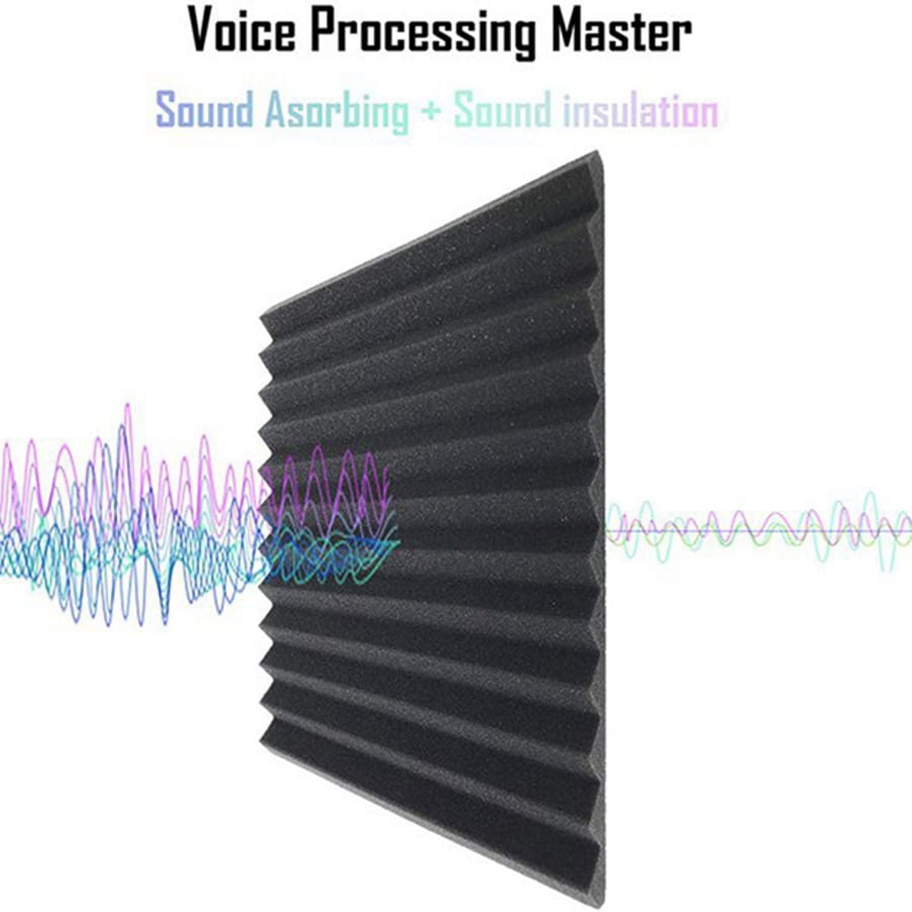 48 Pcs Sound Insulation Board Acoustic Panel Foam Wedge Fireproof Soundproof Cushion Wall Board,2.5 x 30 x 30cm