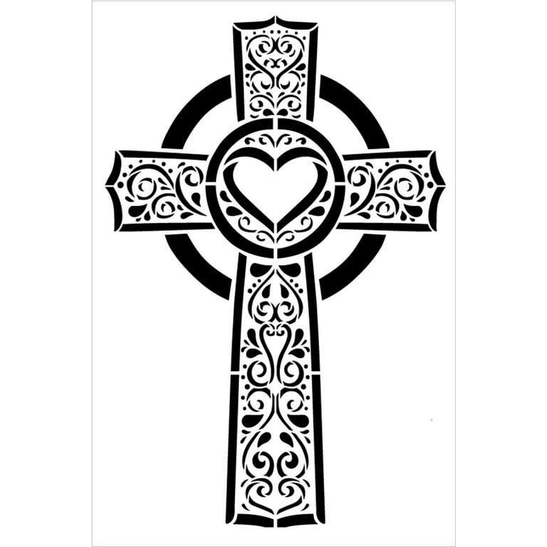StudioR12 Celtic Cross Stencil for Faith Decor, STCL6388, 18 studior12-celtic-cross-stencil-for-faith-decor-stcl6388-18-x-12-walmart-com