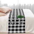 thumbnail image 2 of HOME Bed Runner for Twin Size Bed, Green Wreath Black White Plaid Farmhouse Soft Bedding Scarf Bedding Protector Slipcover Sofa Throw for Bedroom Hotel Guesthouse, 2 of 8