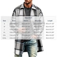 thumbnail image 6 of Mineart Men's Plaid Trench Coat Lapel Collar Mid Long Jacket Winter Outwear, 6 of 6