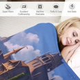 Chilfamy Fantasy Castle Flannel Throw Blanket for Couch Sofa Bed All
