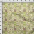 thumbnail image 3 of oneOone Cotton Poplin Pale Yellow Fabric Floral|Horse & Geometric Patchwork Quilting Supplies Print Sewing Fabric By The Yard 56 Inch Wide, 3 of 4