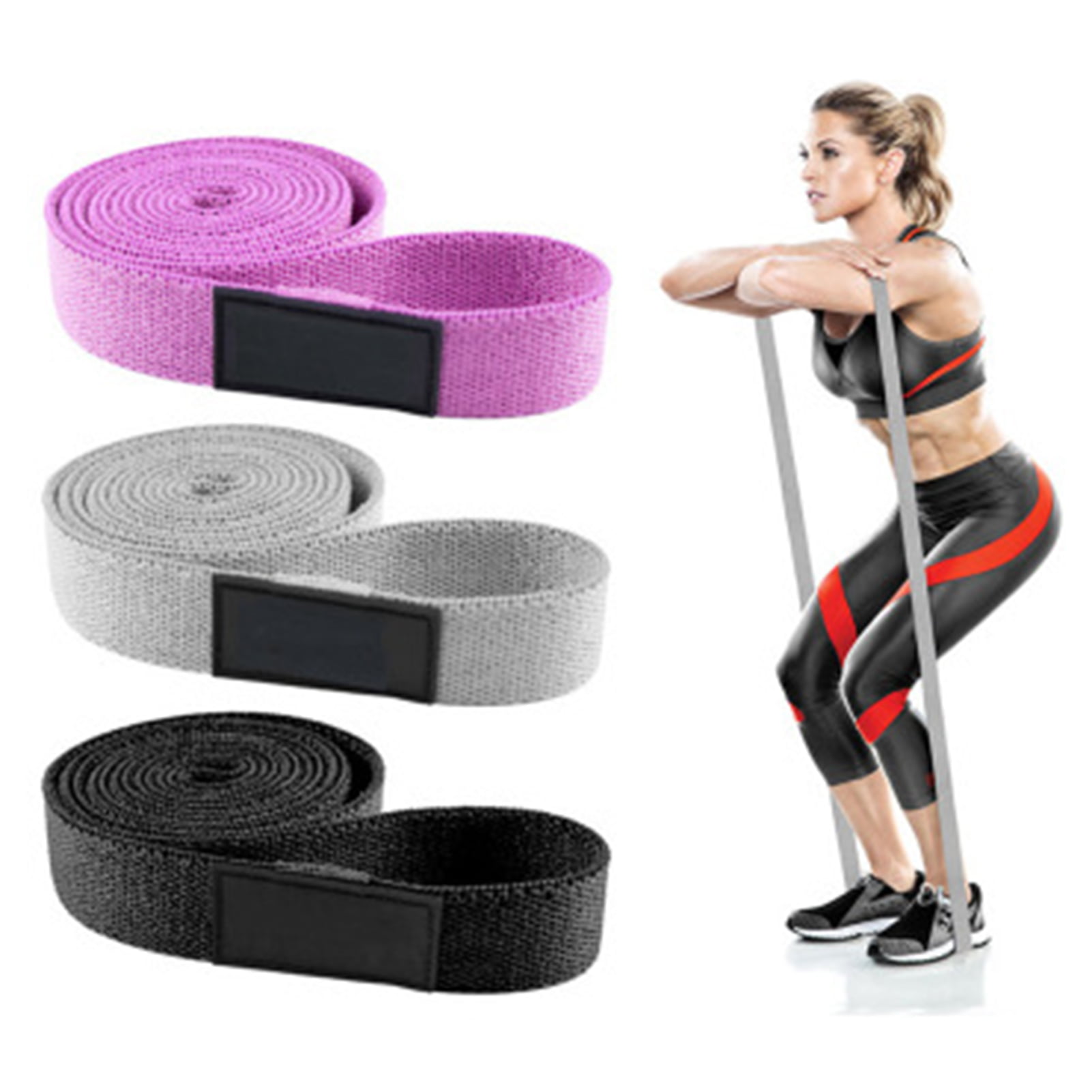 2M Men Yoga Stretch Out Strap Training Belt Tension Band Fitness Exercise Leg US 