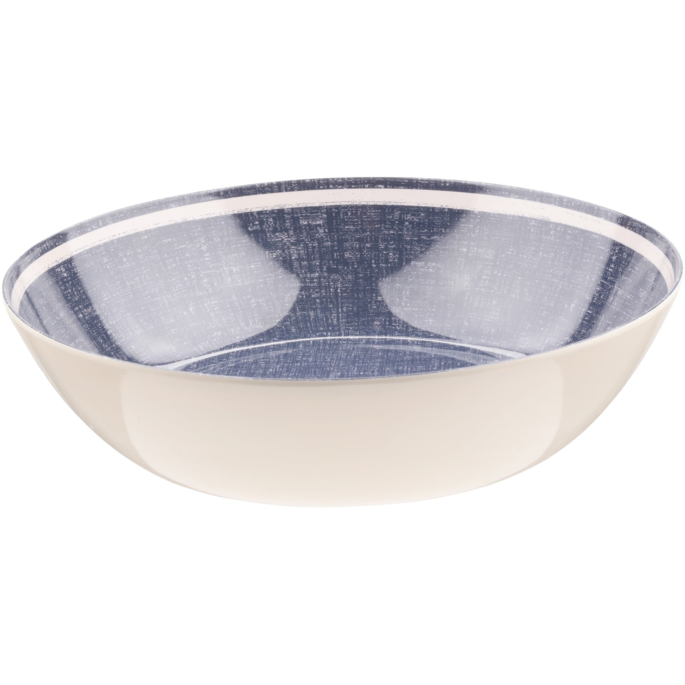 Mainstays Outdoor Melamine Navy Linen Serving Bowl