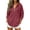Wine, variant on Women Waffle Knit Quarter Zip Hoodie Sevevn Drawstring Kangaroo Pocket Long Sleeve Loose Fit Casual Oversized Pullover Sweatshirt