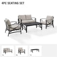 thumbnail image 3 of Crosley Furniture Kaplan 4Pc Fabric Sofa Set in Oil Rubbed Bronze and Oatmeal, 3 of 11