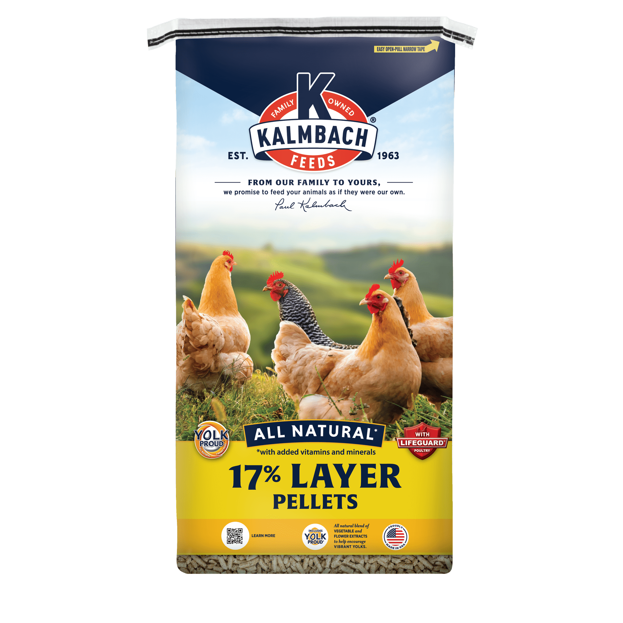 Kalmbach Feeds All Natural 17% Layer Pellets, 50 Lb