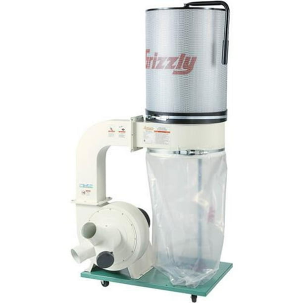Grizzly G0548ZP 240V 2 HP Canister Dust Collector with Aluminum