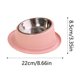 thumbnail image 2 of Comederos para gatos, plato elevado, cuenco de acero inoxidable, recipiente para microondas, para uso doméstico, en jaulas, cómodo para comer, fácil de limpiar, 2 of 4