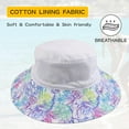 thumbnail image 4 of Minzimin Summer Baby Sun Hat for Boys Girls UPF 50+ Wide Brim Toddle Bucket Hat Adjustable Baby Beach Cap 0-8 Years, 4 of 6
