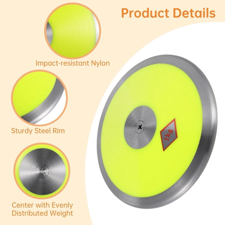 Youth Discus Throwing Practice 2-Pack 1kg Discus For Track & Field ...