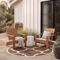 thumbnail image 4 of Safavieh Courtyard Becky Geometric Indoor/Outdoor Area Rug, Dark Brown, 6'7" x 6'7" Round, 4 of 11