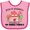 Pink and Fuchsia, variant on Inktastic Book My Reservation I'm Going to My Nana and Papa's- House Boys or Girls Baby Bib