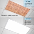 thumbnail image 4 of Boho Orange Fluorescent Light Covers, Country Style Bohemian Floral Retro Tribal Magnetic Light Covers for Ceiling Lights, Fluorescent Ceiling Shade Filters for Classroom Bedroom Office 4x2Ft x 3PCS, 4 of 8