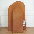 thumbnail image 6 of BalsaCircle 5 ft Antique Gold Fitted Metallic Spandex Round Top Wedding Arch Backdrop Stand Cover Party Events Decorations, 6 of 8