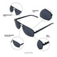 thumbnail image 3 of Lentes de Sol Levis Eyewear Hombre X14027 Outlook Marco de Metal Color Negro con Filtro 100% UV, 3 of 5