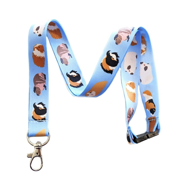 Small Pets & Animals Break Away Lanyard Key Chain Id Badge Holder (Guinea Pig)