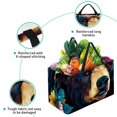 thumbnail image 3 of Bear Reusable Foldable Oxford Cloth Grocery Baskets Grocery Bags Storage Basket Large Capacity, 3 of 7