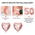 thumbnail image 4 of BIRLON 50th Birthday Decorations, Women Birthday Party Supplies, Happy Birthday Banner, Rose Gold Balloon, Green Balloon, Heart Balloon, Paper Pom Poms, Birthday Balloon Garland Arch Kit(Rose Gold), 4 of 6