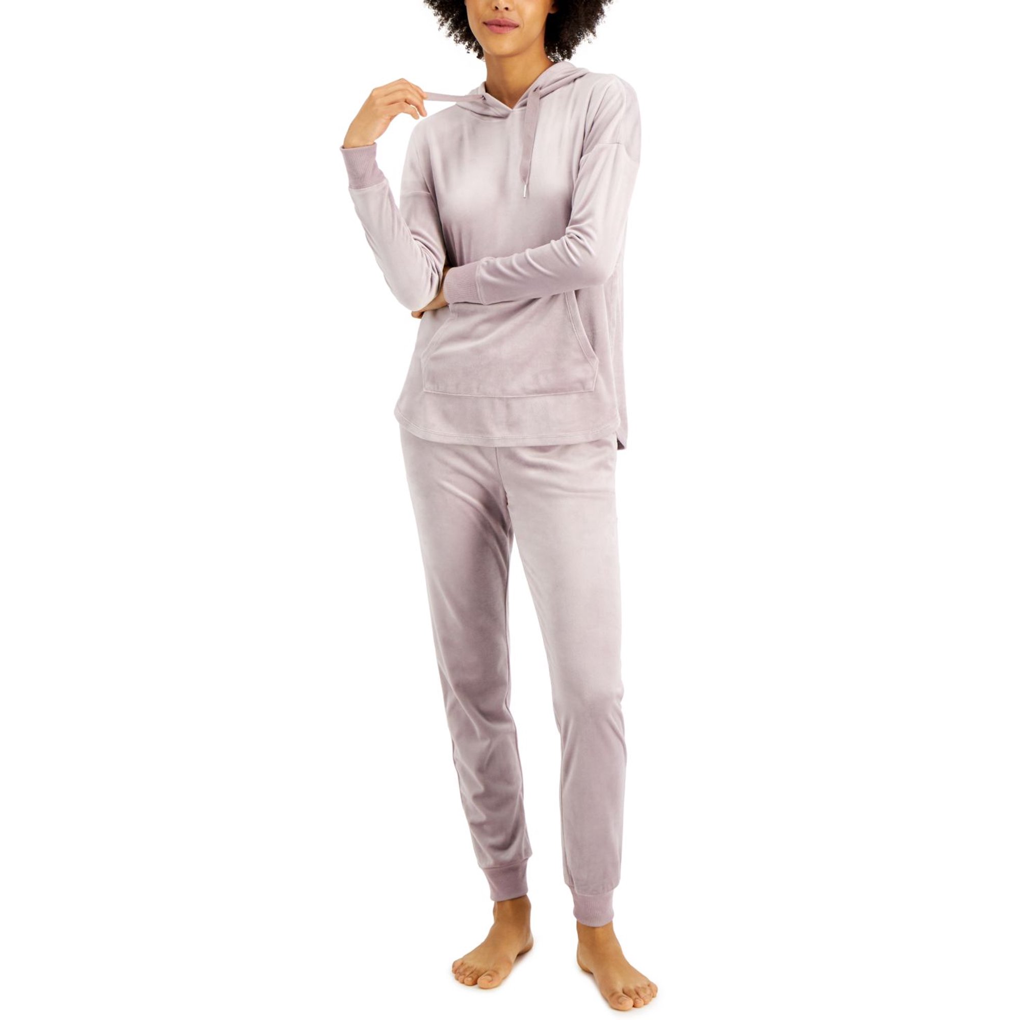 Alfani Velour Hoodie And Pants Pajama Set Womens - Walmart.com