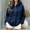 Meltox Womens Leopard Print Zip Up Hoodie Loose Fit Casual Hooded ...