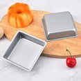 thumbnail image 5 of Astra Gourmet Mini 4-Inch Non-Stick Square Cake Pan, Set of 4(Silver), 5 of 5