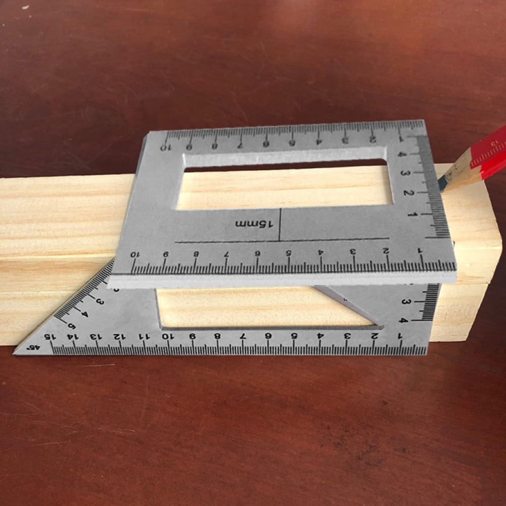 Aluminum Woodworking Measure Ruler 45/90 Degree Multi Angle Measuring Ruler 