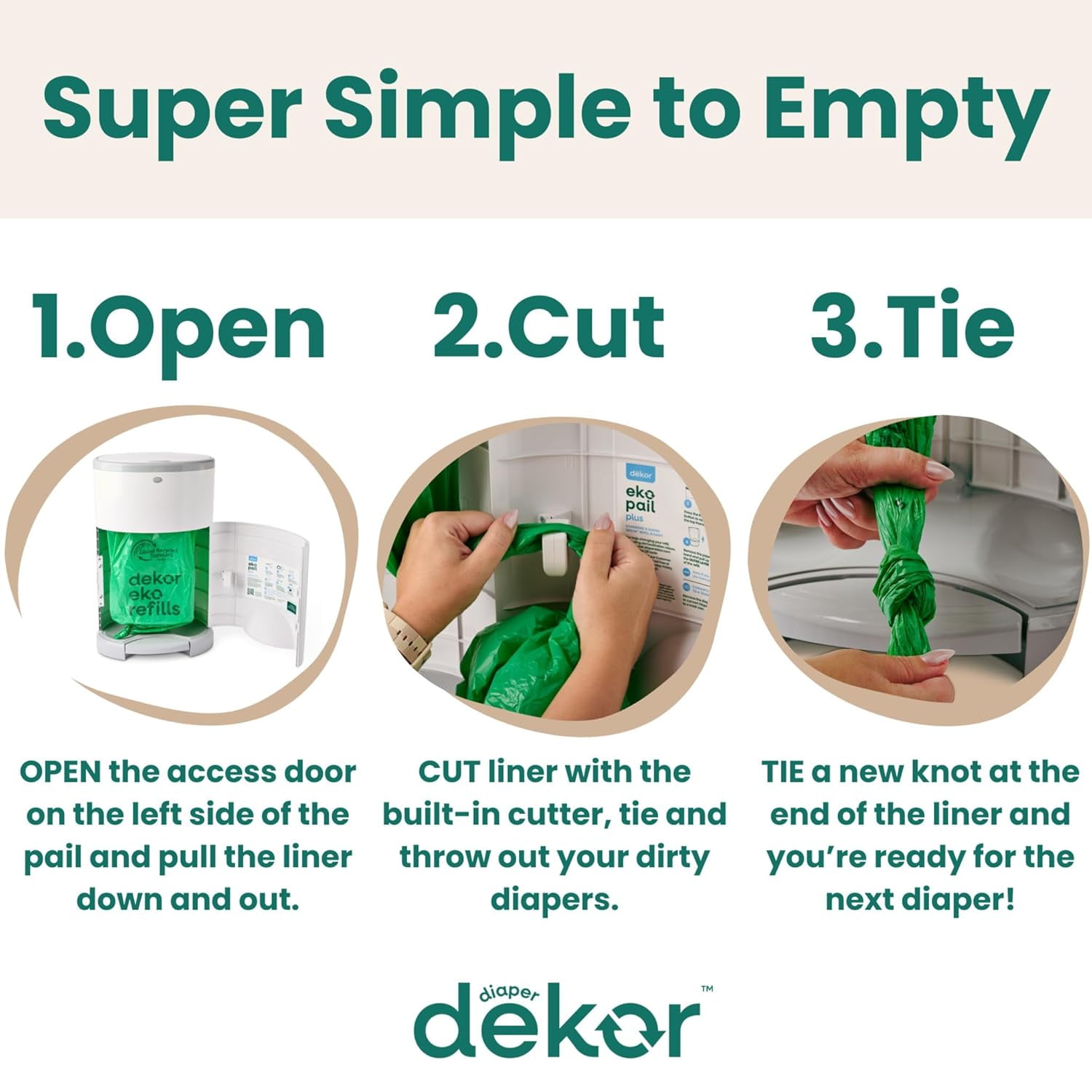 Diaper MINI Refills, 2 Count | ONLY Eco-Friendly Diaper Pail Refills Made With 70% Recycled Materials | Quicker, Easier & More Cost Effective than Trash Bags | Unscented