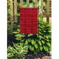 thumbnail image 2 of JSDART Motif Rouge Tartan Écossais à Carreaux Abstrait Classique Folklorique Géométrique Jardin Drapeau Décoratif Maison Bannière 12 X 18 Pouces, 2 of 2