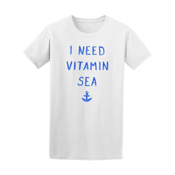 Watercolor I Need Vitamin Sea Tee Men's -Image by Shutterstock