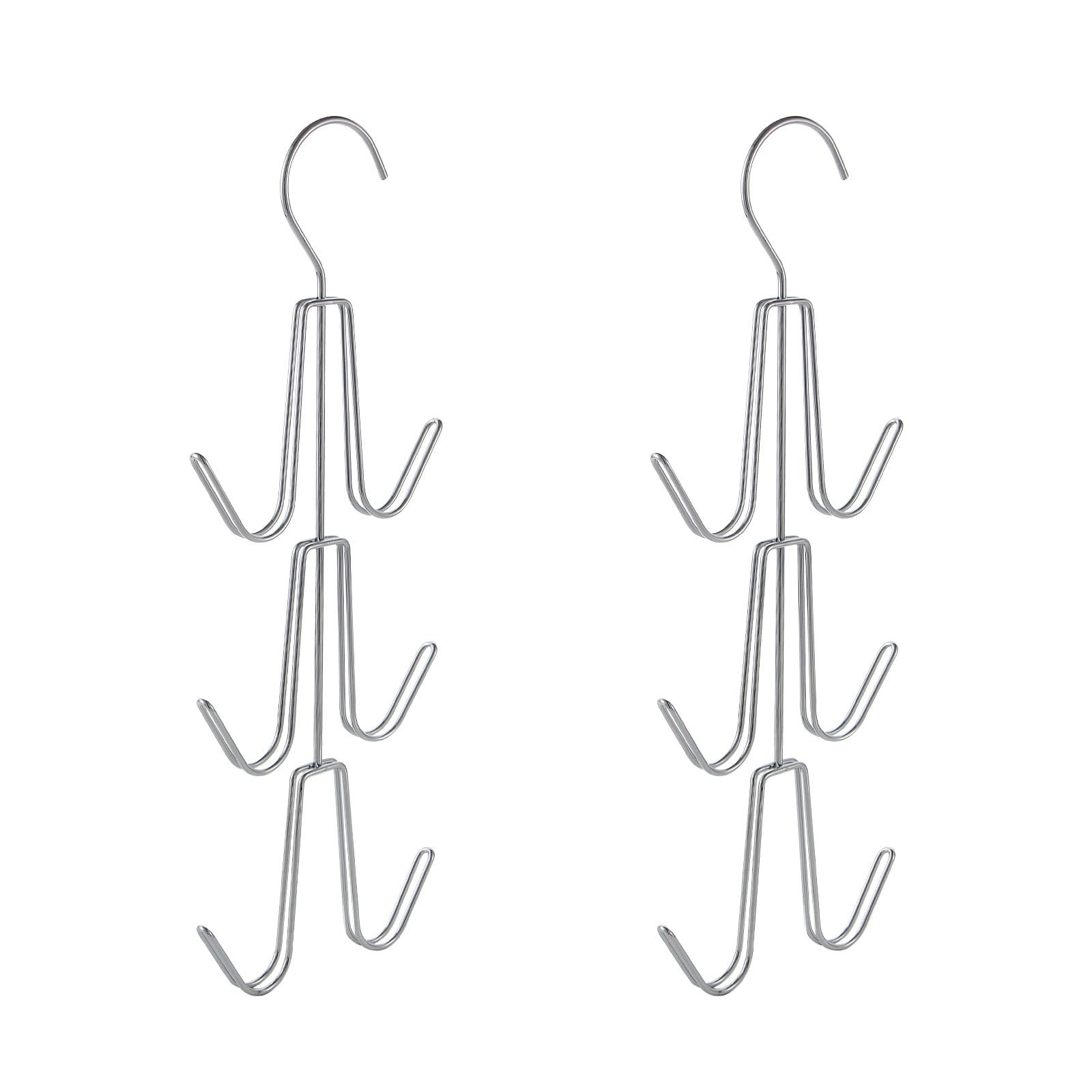 ZEDODIER Purses Hangers, Handbag Holder 2 Pack Silver Metal Space Saving Hangers  Closet Organizer