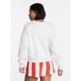 thumbnail image 3 of No Boundaries Boxy Americana Sweatshirt with Long Sleeves, Women's XXS-4X, 3 of 5