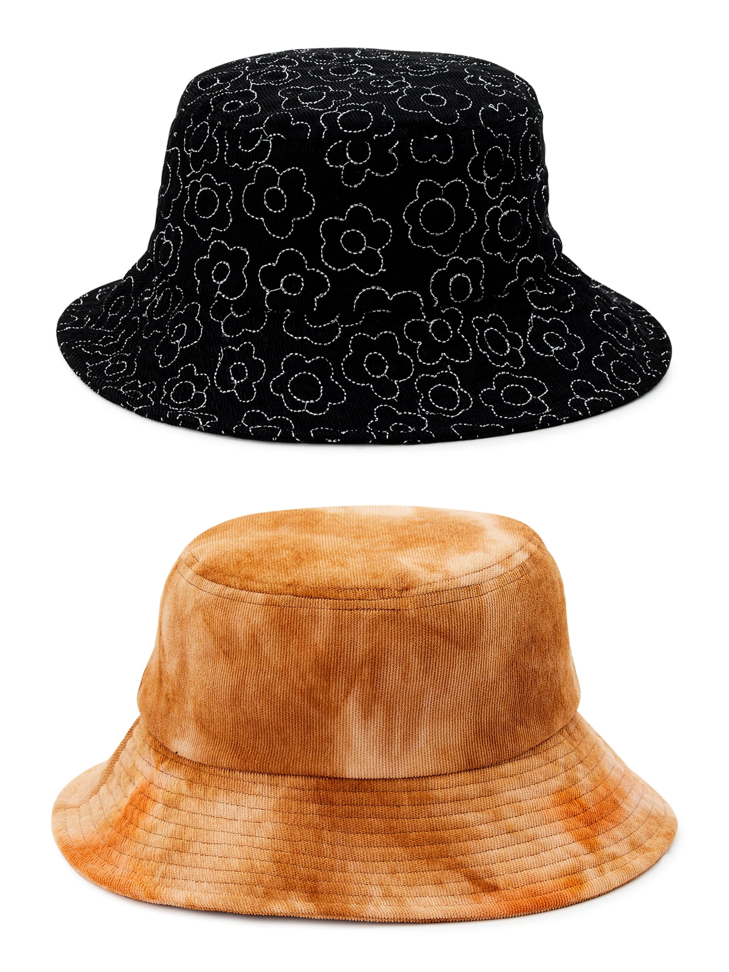 No Boundaries Women's Bucket Hat, 2-Pack