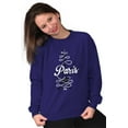 thumbnail image 5 of Paris Eiffel Tower French Parisian Women Crewneck Sweatshirt Brisco Brands X, 5 of 5