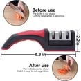 thumbnail image 3 of EASY KOOK Combo Kitchen Knife Sharpener,Three-Stage Lightweight Fast Knife Sharpeners for Kitchen Knives + Hand Chopper Manual Food +  GIFT, 3 of 7