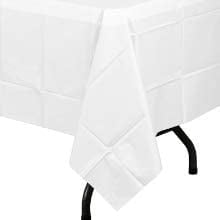 AEP 2TCWPBL White Embossed Plastic Tablecloth Roll 40 x 300