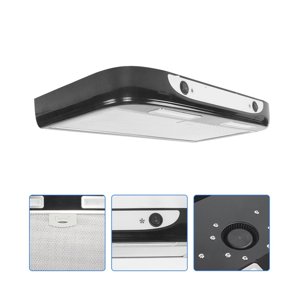 RV 12V Hotte à boutons de cuisine avec double LED lumières amovibles propre pour petits véhicules ustensiles de cuisine pour caravane Camper, facile à utiliser