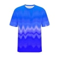 thumbnail image 6 of ZunFeo Mens Oversized Graphic Tee Ombre Wave Print Casual Crewneck Short Sleeve T-Shirt Blue Sizes S-XXXXXL,Size M, 6 of 6