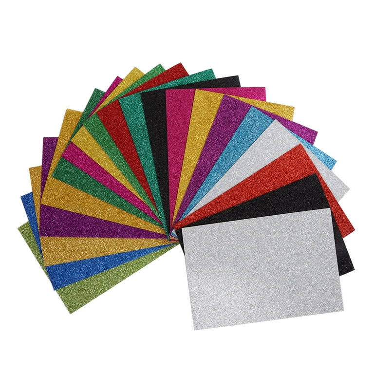 A4 Glitter Foam Sheets, Stimulate Imagination 2mm Thickness 20 Sheets Soft  Flexible Craft Foam Sheet Cuttable For DIY Crafts