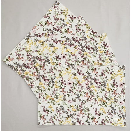 

Spring Flowers Placemats by Penny s Needful Things (Oval - Set of 10) (Quilted Pink)