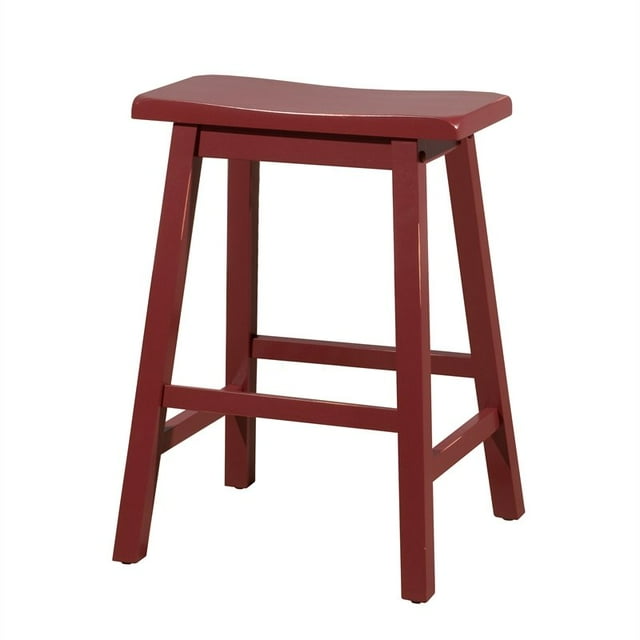 Hillsdale Furniture Morena Wood Backless Counter Height Stool Deep Red