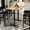 Natural Top/Black Base, variant on Flash Furniture 30" x 48" Solid Wood Commercial Indoor Tabletop in Dark Brown with Dual 5" x 22" Bar Height Rust-Resistant Black Cast Iron T-Bases