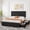 Black, variant on King Size Bed Frame with 4 Storage Drawers, Linen Upholstered Platform Bed Frame with Adjustable Headboard, Diamond Stitched Button Tufted, No Box Spring Needed, Blue