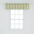 thumbnail image 2 of Ambesonne Retro Window Valance, Retro Bus Pattern, 54" X 12", Pale Blue Mustard, 2 of 3