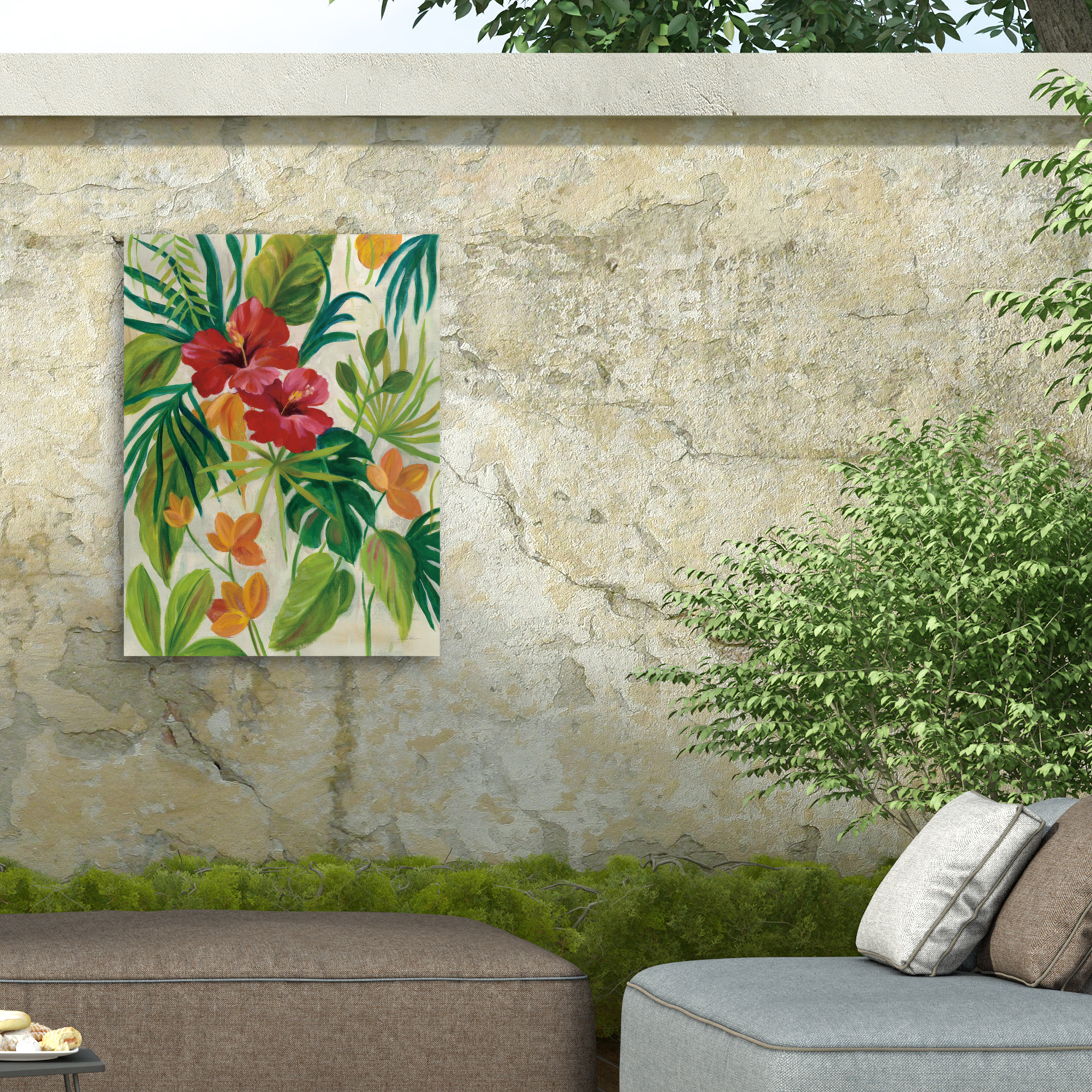 Silvia Vassileva 'Tropical Jewels II v2' Outdoor Canvas 32x22