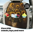 thumbnail image 5 of Fuzoiu Rustic Sunflower Bouquet Print 2 Pack Kick Mat Back Seat Protector With 3 Storage Pockets, Universal Car Seat Back Organizer For Kids Pets, Waterproof Backseat Protector For Most Car, 5 of 8